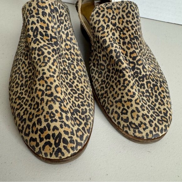 Lucky Brand Leopard Print Size 7.5 Cahill Loafer Mule Convertible Suede - Picture 3 of 10
